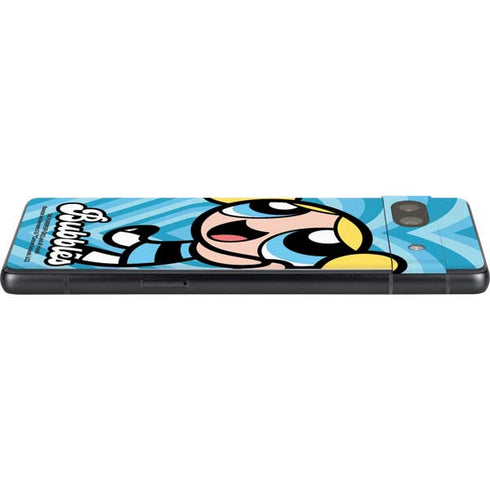 Cartoon Network Powerpuff Girls Bubbles Blue Hearts Google Pixel 7a Skin